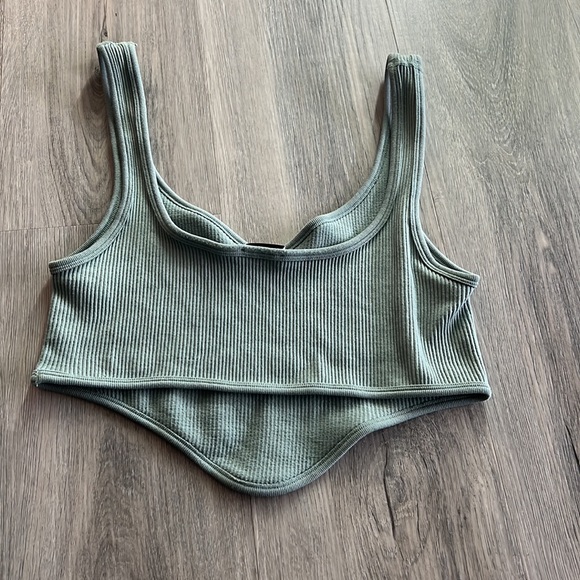 🇺🇸 Zara mint green crop top size medium - large - Picture 5 of 9